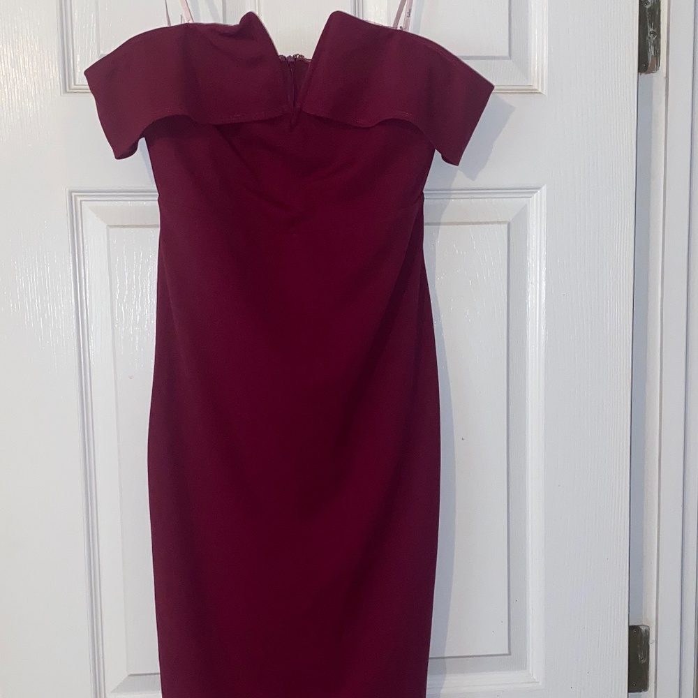 Lulus Magenta My Favorite Night Off-the-shoulder Bodycon Midi Dress - Picture 3 of 11